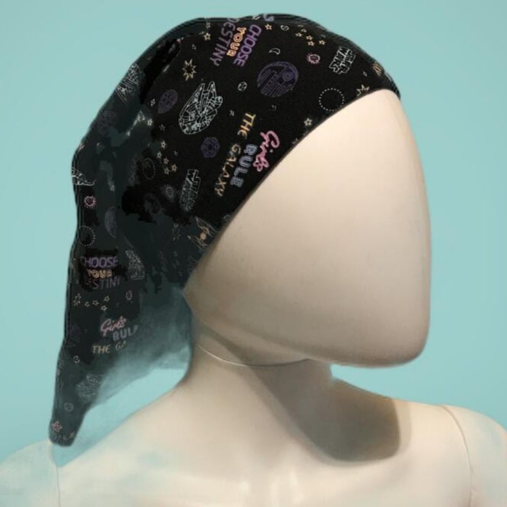 Girl's Rule the Galaxy cotton Neck Gaiter DuRag w/built-in elastic  *NWT*